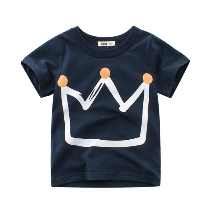 Children's Wear 2021 Summer New Korean Children's Boys Cotton T-shirt Men's Treasure In Children's Short Sleeves