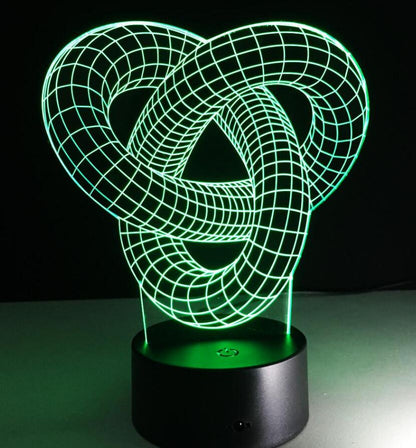 Knot 2 - 3D Optical Illusion LED Lamp Hologram