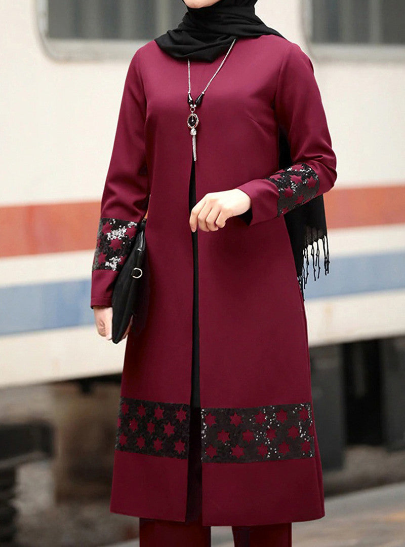 Muslim Women's Middle Eastern New Suit Dubai Abaya