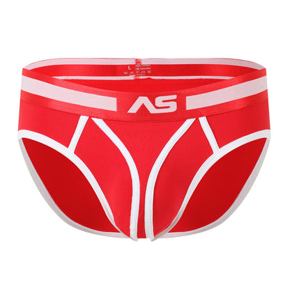 Men's Underwear Color Matching Low Waist Briefs