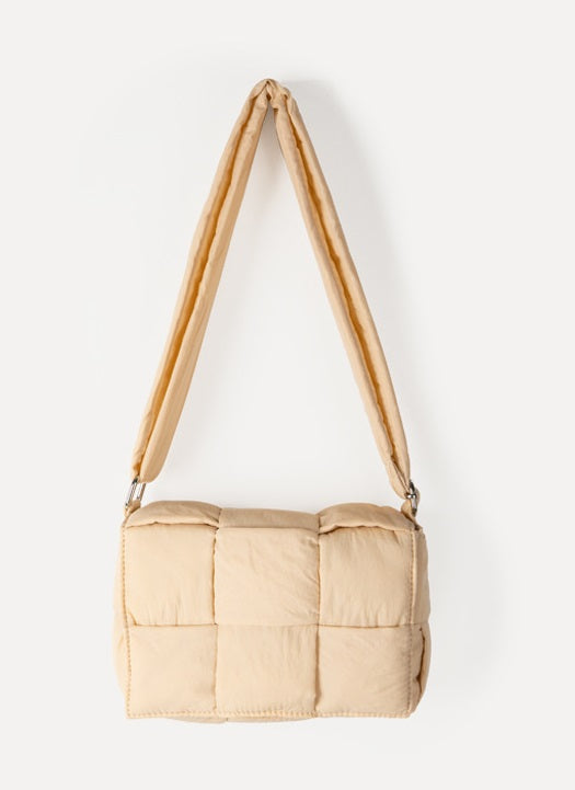 Women's Niche High-grade Woven Plaid Nylon Shoulder Bag