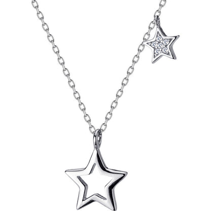 Dignified Hollow Star Clavicle Chain Female