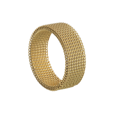 Titanium Steel Woven Mesh Deformation Ring