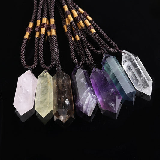 Pendant Crystal Stone Polished Exquisite Necklace