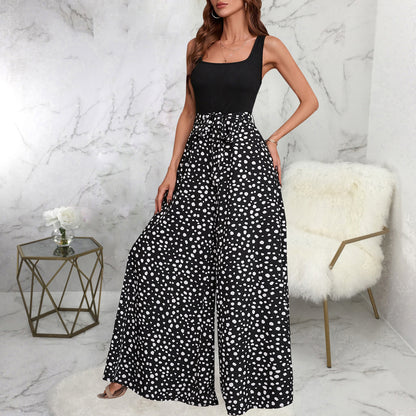 Women's Color Polka-dot Cinched Slimming Trousers