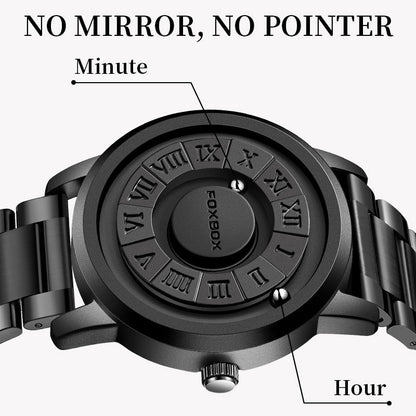 Lige Cool Magnetic Suspension Watch Men's Black Technology Creative Personality