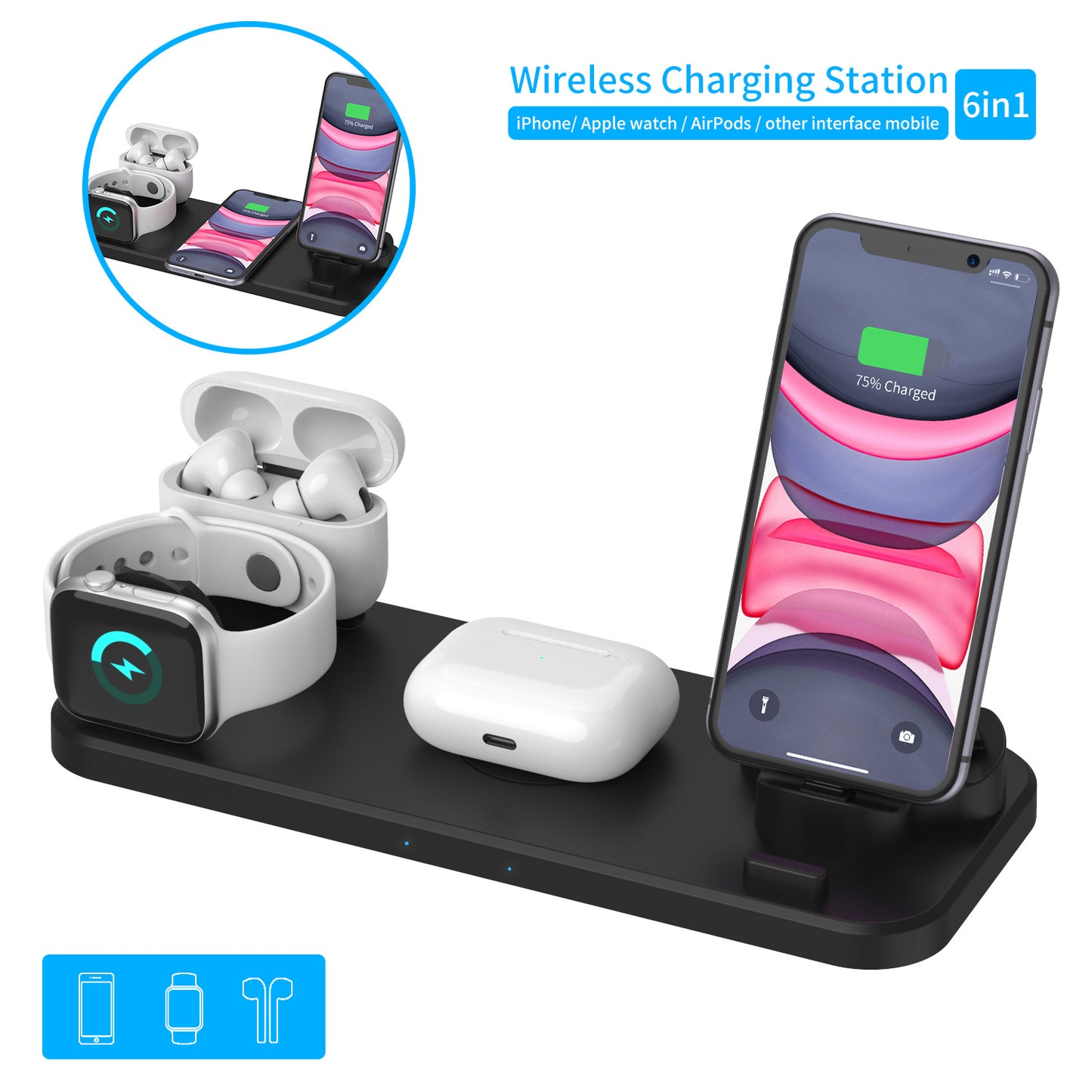 Compatible with Apple , Multifunctional wireless charger