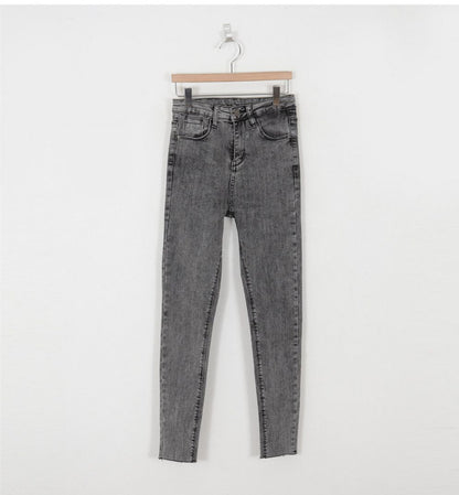 Fashion distressed white skinny jeans