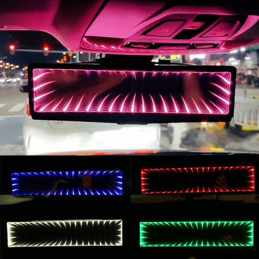 Inside The Car JDM Large Field Of Vision Abyss LED Luminous Lights Creative Rearview Mirror
