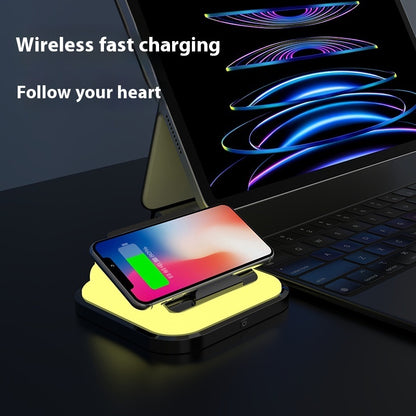 Smart Wireless Charger Seven-color Ambience Light