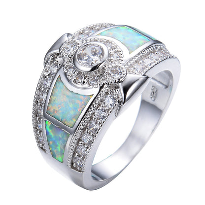 White Aobao Popular White Diamond Zircon Ring