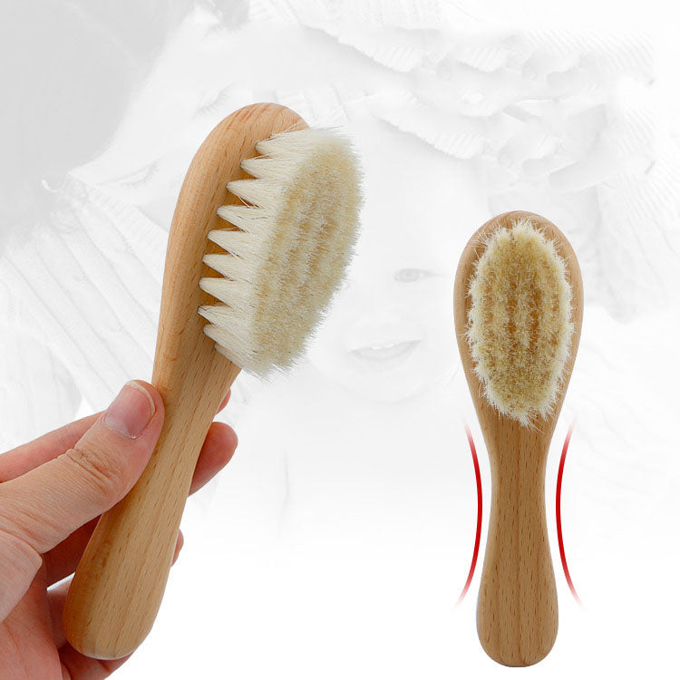 Baby Wool Brush Set, Baby Shower, Scrubbing Brush, Shower Comb