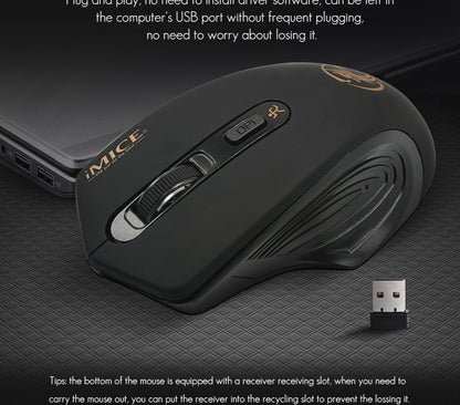 2.4G Wireless Silent Mouse Business Office Gift 4 Button Gaming Wireless Mouse