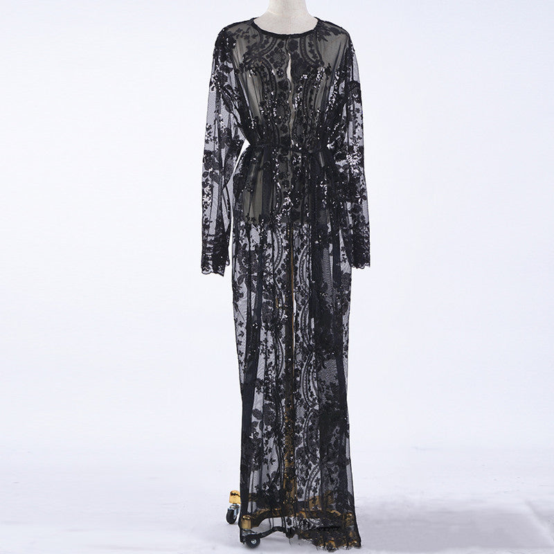 Luxury sequined Muslim robe