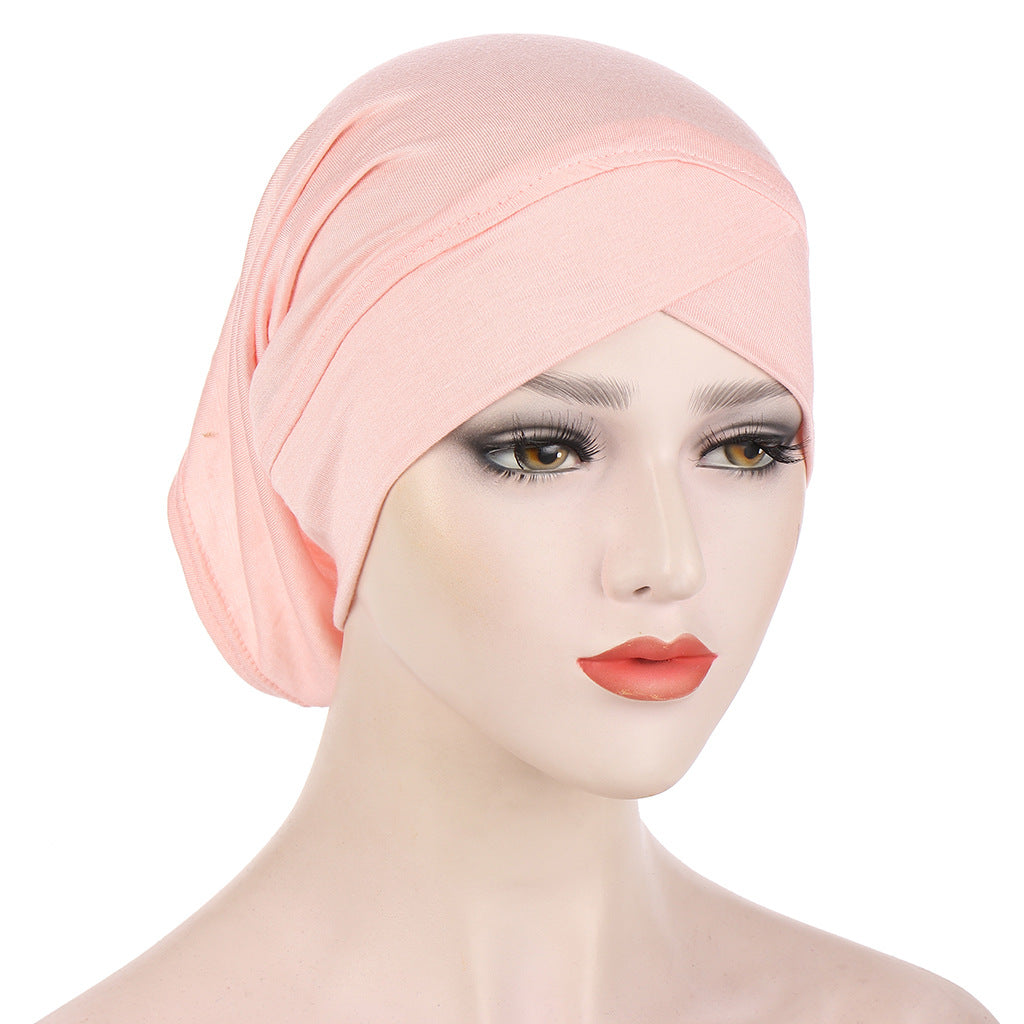 Muslim solid color turban hat