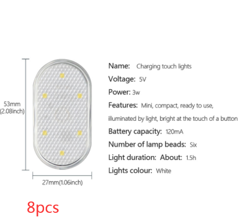 Touch Sensor Lamp Free Of Wiring, Free To Stick On-board Atmosphere Lighting