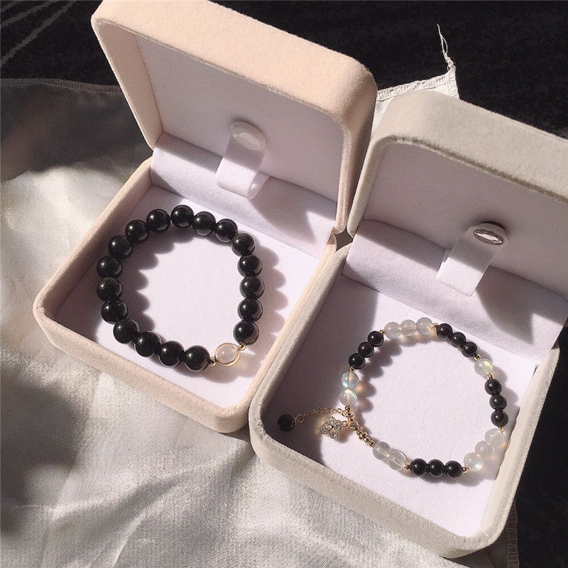 Natural Obsidian Bracelet For Couple