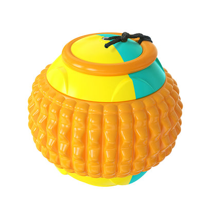 New Pet Draw Rope Hand Throwing Ball ABS Grinding Teeth Resistant Chew Dog Training Ball