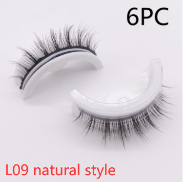 Reusable 3D Mink Lashes Natural False Eyelashes Self Adhesive Fake Glue Free Makeup Eyelash Extension Silk