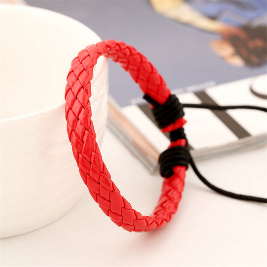 Korean Jewelry PU Braided Bracelet