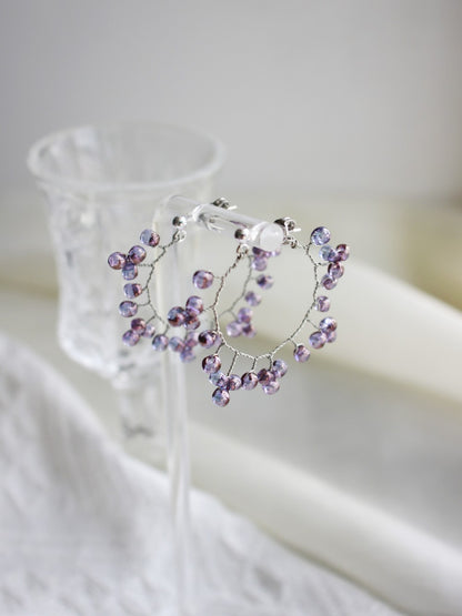 Personalized Beaded Ring Style Handmade Earrings
