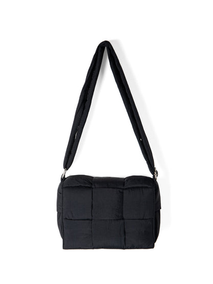 Women's Niche High-grade Woven Plaid Nylon Shoulder Bag