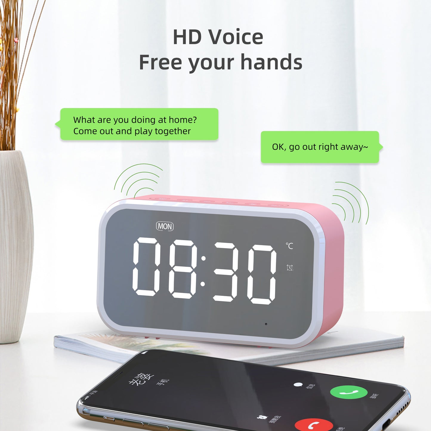 Desktop Alarm Clock Bluetooth Wireless Audio