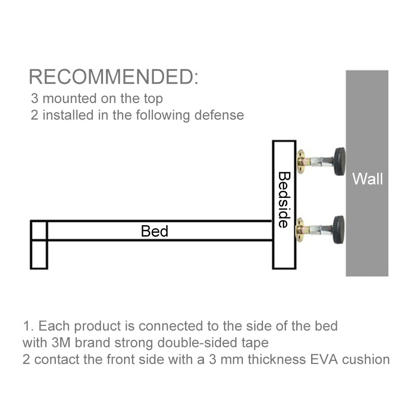 Adjustable Threaded Bed Frame anti-shake tool