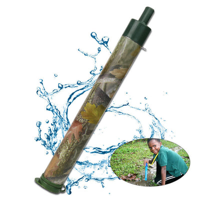 A-type camping wild drink outdoor water purification straw