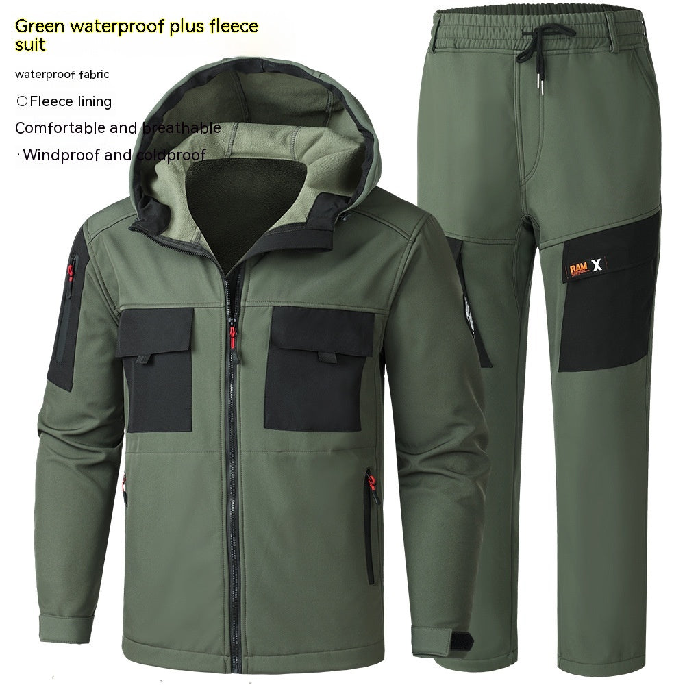 Men's Fashion Outdoor Mountaineering Cold Protective Clothing Shell Jacket Suit