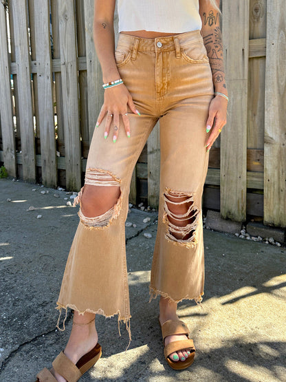 Women's Ripped Straight Loose Jeans