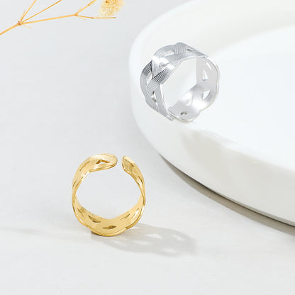 Titanium Steel Open-end Ring Simple Ring Dongdaemun Bracelet