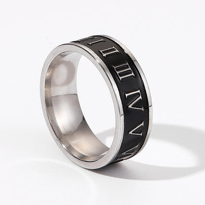 Men's Fashion Simple Geometric Titanium Steel Ring