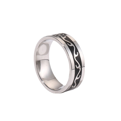 Men's Fashion Simple Geometric Titanium Steel Ring