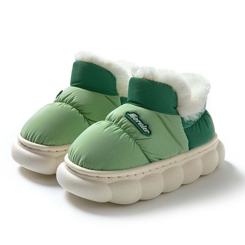 Children's Bags And Fleece-lined Thickened Couple Non-slip Warm Shoes