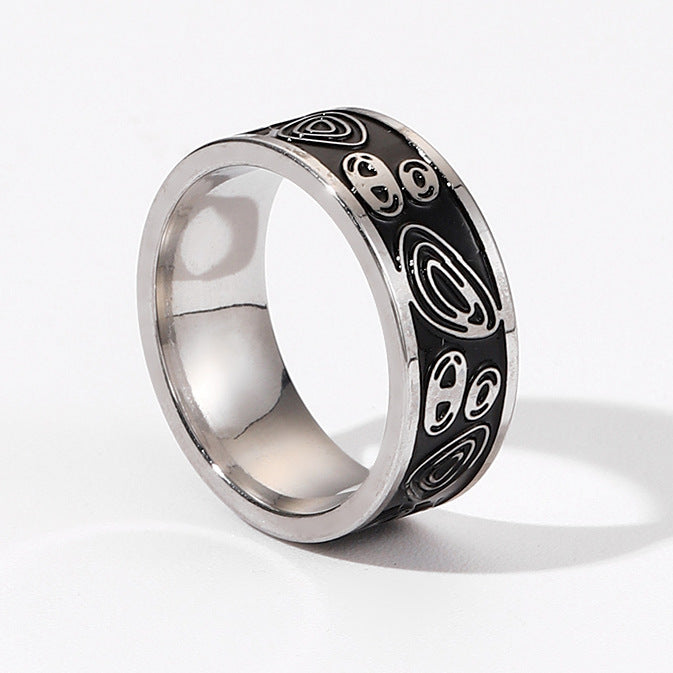 Men's Fashion Simple Geometric Titanium Steel Ring