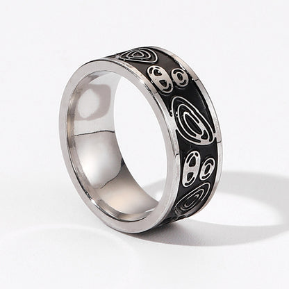 Men's Fashion Simple Geometric Titanium Steel Ring