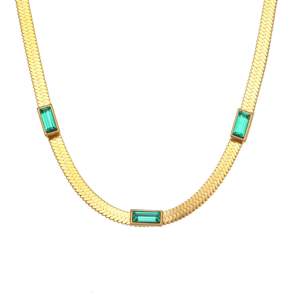 Eve Herringbone Gold Necklace