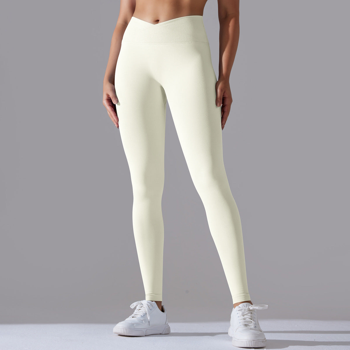 European And American Seamless Knitted Yoga Pants