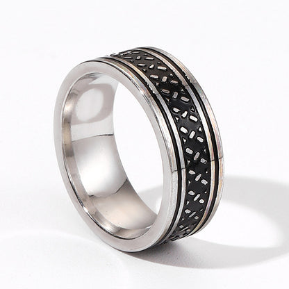 Men's Fashion Simple Geometric Titanium Steel Ring