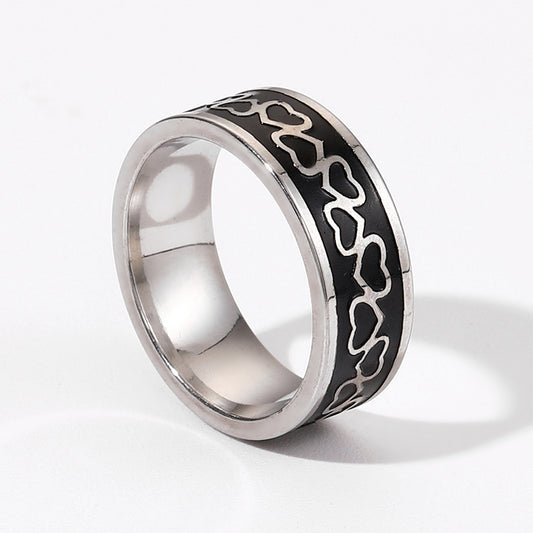 Men's Fashion Simple Geometric Titanium Steel Ring