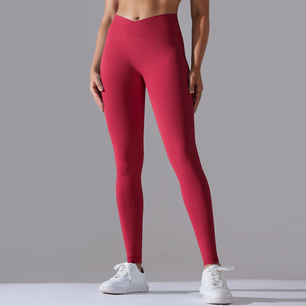 European And American Seamless Knitted Yoga Pants