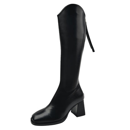 Below The Knee Female Plus Size Stretch Long Boots