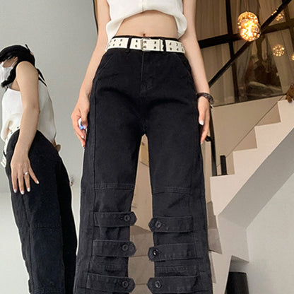Women's Casual Fashion Straight Jeans