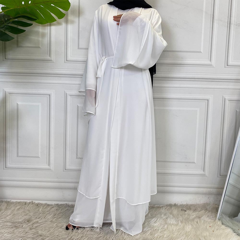 Fashionable Muslim Cardigan Chiffon Robe