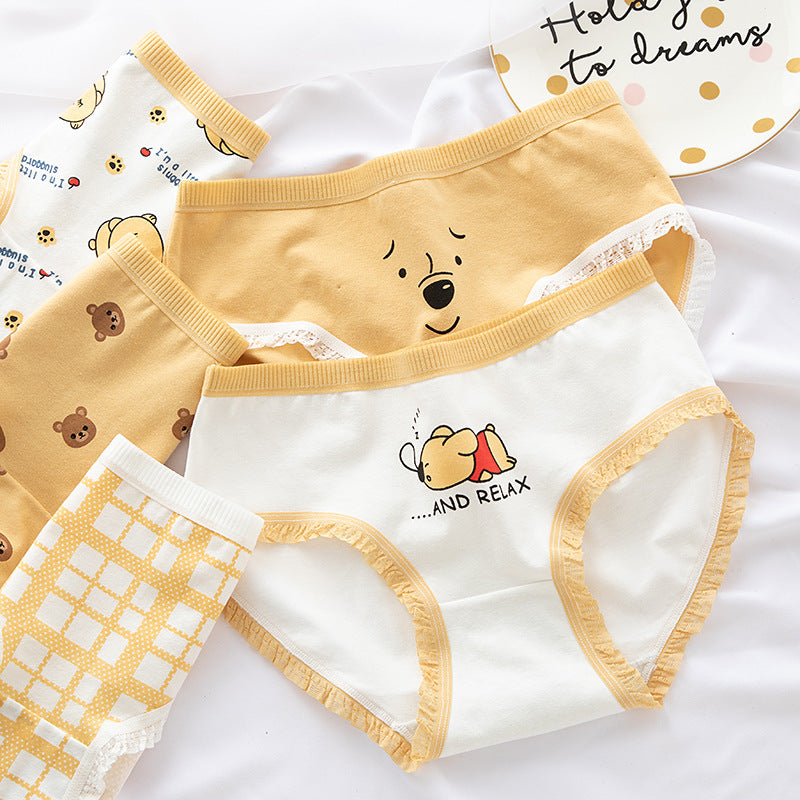 Japanese Cute Bear Lace Girl Underwear