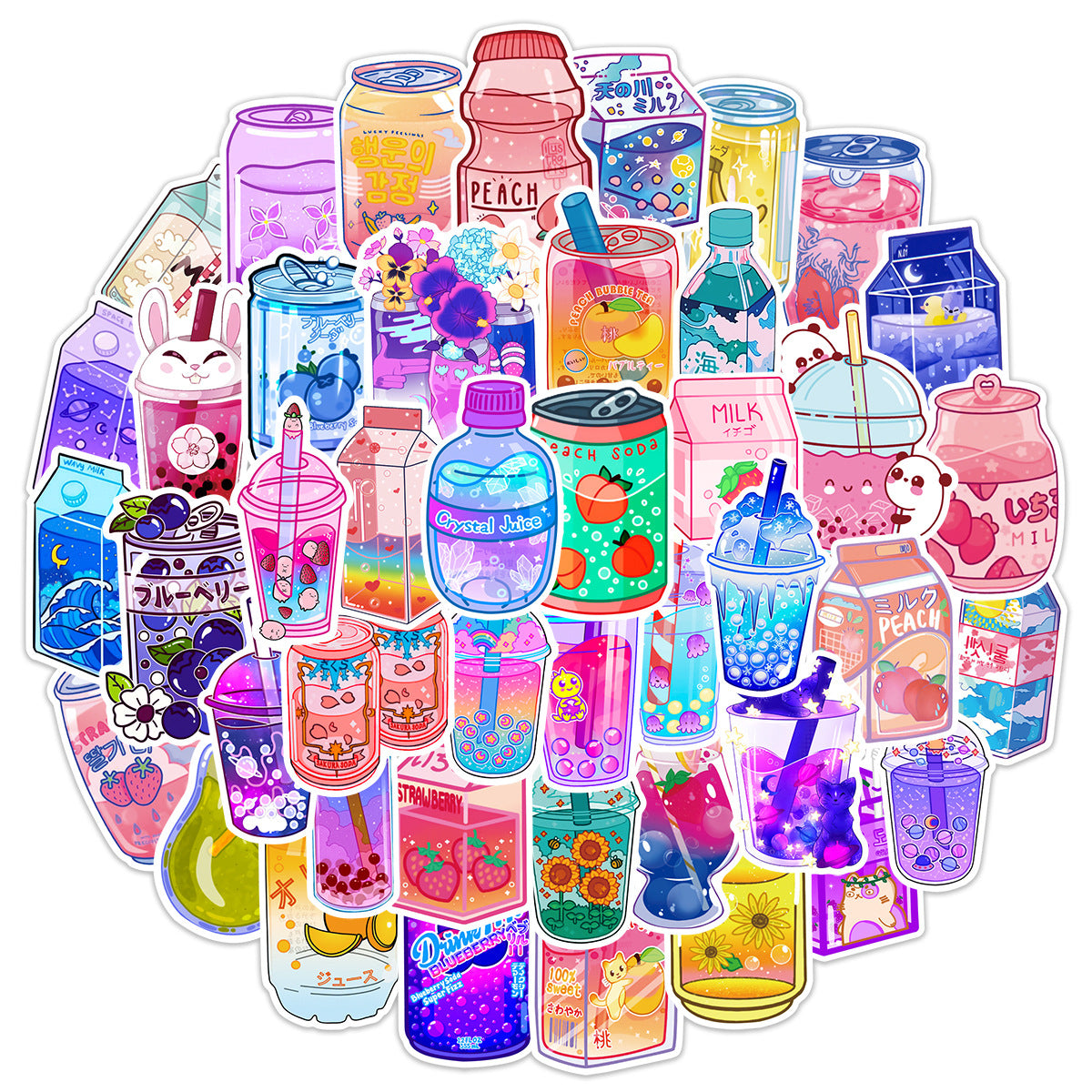 Cartoon Cute Instagram Style Drink Graffiti Stickers