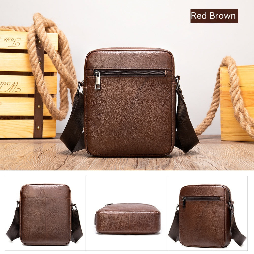 Business Men's Leather Small Shoulder Bag