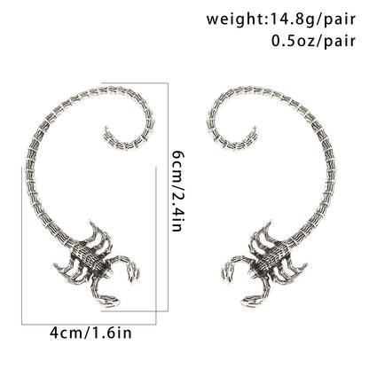 Personality Contour Scorpion Curved Ear Studs Female