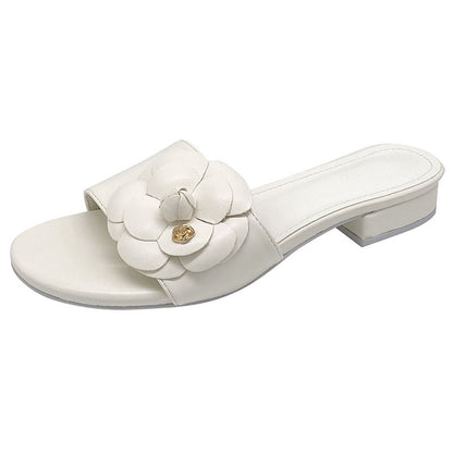 New Classic Style Camellia Slippers For Women